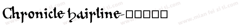 Chronicle Hairline字体转换
